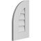 Ekena Millwork Quarter Round Top Left Surface Mount PVC Gable Vent w/ 3-1/2"W x 1"P Standard Frame, 12"W x 20"H GVPQL12X2001SN - alternate 4